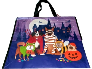 HALLOWEEN ~ Reusable Tote Bag~20" X 18" X 8"~HALLOWEEN PETS BY TJ Maxx - Picture 1 of 1