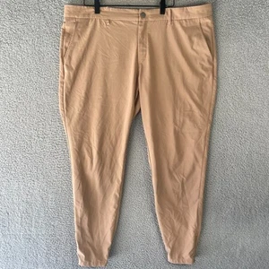 Primo Pants Mens 40 Reg Brown Golf Joggers Ankle Zipper Performance Stretch - Picture 1 of 10