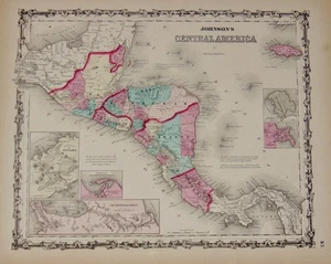 [MAPA] Johnson's Central America. (c. 1861) - Imagen 1 de 1