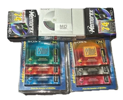 Vintage Sony Portable Minidisc Player/Recorder Made in Japan - Silver (MZ-R37/S) - Image 1 of 3