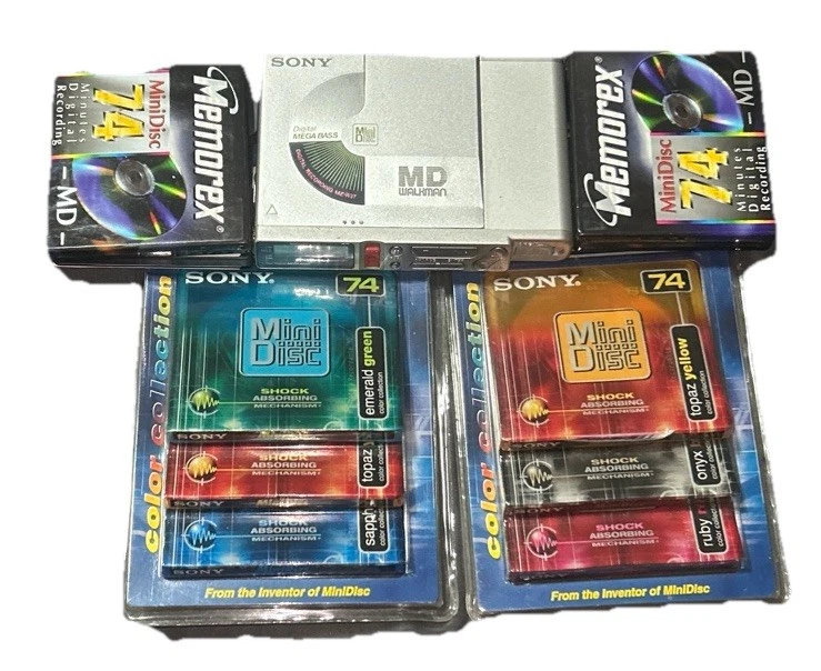 Reproductor/grabador portátil Sony vintage hecho en Japón - plateado (MZ-R37/S) Foto 1 de 3