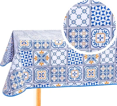 Home Direct Rectangular Oilcloth PVC Wipe Clean Tablecloth Table Cover 140cm x - Image 1 of 4