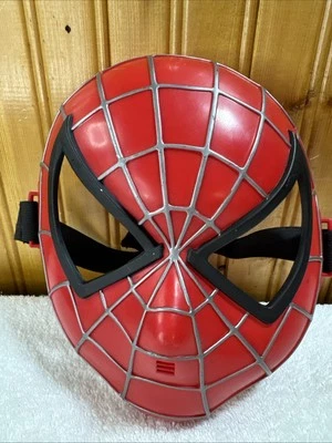Máscara facial vintage 2004 Spiderman tamanho infantil Marvel Spider-Man filme fingir brincar - Imagem 1 de 4