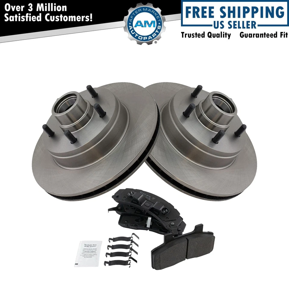 Kit de pastillas de freno y rotor semimetálico para Oldsmobile Custom Cruiser 1991-1992 Foto 1 de 4