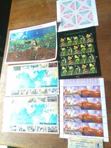 6 unused sheets of stamps plus comedian and 5 space stamps sealed. - Picture 1 of 9