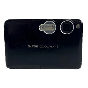 Nikon Coolpix S1 5.1MP Compact Digital Camera Black Official Charger Please Read - Picture 1 of 24