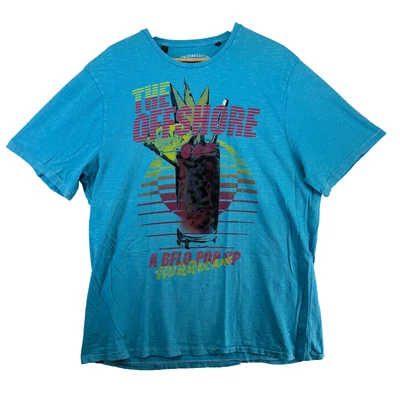 Camiseta Buffalo David Bitton Para Hombre Talla 2XL Gráfico Turquesa Sólido Cuello Redondo Foto 1 de 4