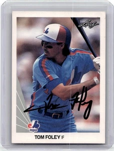Tom Foley Autografo 1990 Foglia #292 Firmato Raro Autografo Montreal Expos - Foto 1 di 2