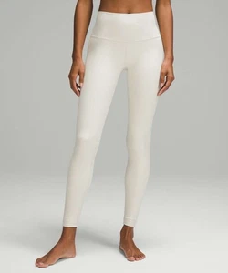 Lululemon Align hoch geschnittene gerippte Hose 28" * Glanz Größe 6 Knochen AUSVERKAUFT - Bild 1 von 9