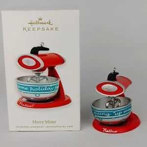 2010 Hallmark Keepsake Christmas Tree Ornament Merry Mixer Nellco Red Kitchen - Picture 1 of 9
