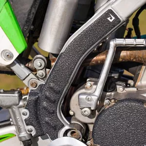 Black Frame Guards 1992-2002 Kawasaki KX125 Grip Tape Protectors KX 125 - Foto 1 di 4