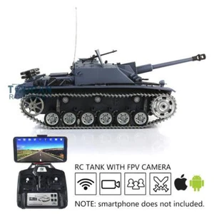 Henglong 1/16 7.0 Personalizado Stug III BB IR RTR FPV RC Tanque 3868 Ruedas de Metal - Imagen 1 de 6