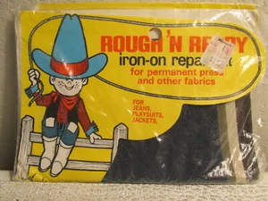 K-MART IRON ON PATCHES CLOTHES REPAIR KIT ROUGH N READY 20 SIZES & COLORS - Picture 1 of 4