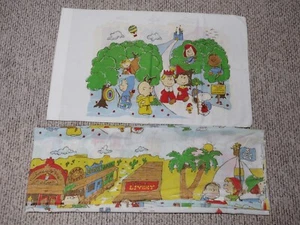 Vintage Snoopy Peanuts Charlie Brown Twin Flat Pillow Case Space Western Pirate - Picture 1 of 4