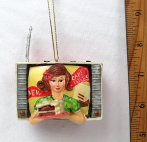Vintage 50er Jahre ? 3-DIMENSIONALE NEUE KUCHENMISCHUNGEN TV WEIHNACHTSSCHMUCK 3" HOCH - Bild 1 von 15