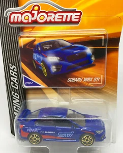 Majorette Subaru WRX STI Racing Blue 1:58 (3 inches) 275D Package with Card - Picture 1 of 3