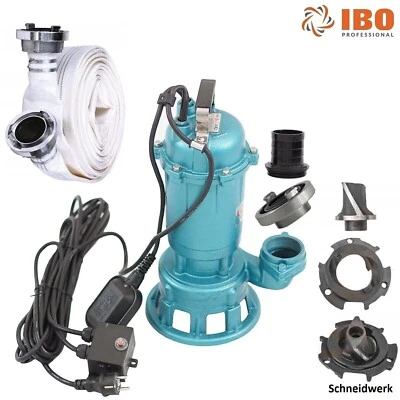 Fäkalienpumpe Tauchpumpe Schmutzwasserpumpe 1500W - 24000l/h  Schneidmesser +30m - Bild 1 von 4