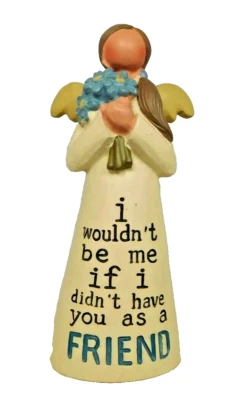 Ангел держит несколько цветов и слов на ее одежде - новый цветок ведро #11003 - Изображение 1 из 4