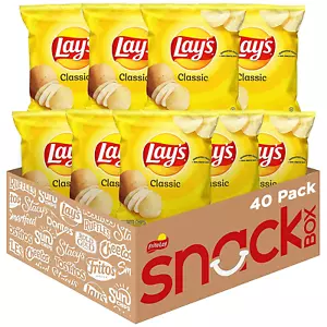 Lays Classic Potato Chips 1Oz Bags - Pack of 40 (40Pk) - Picture 1 of 12