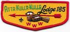 S6 Atta Kulla Kulla Lodge 185 Ordeal Flap Plastic Back Boy Scouts Of America Bsa