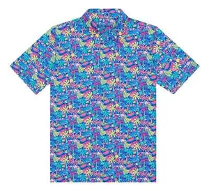 Chubbies Tropical Bunch Kurzarm Performance Poloshirt Größe L Large - Bild 1 von 5