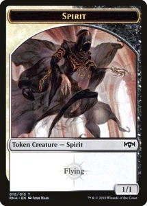 Spirit Token 10x - White / Black - Hass Art - RNA Ravnica - MTG Magic NM - Picture 1 of 1