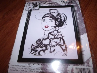 Kit de punto de cruz contado aleta Design Works COLETTE 1920 11 "x 17"  Foto 1 de 3