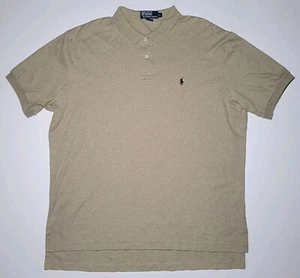 Polo Ralph Lauren Mens Beige Short Sleeve Polo Size XL - Picture 1 of 9
