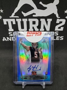 2014 Topps Bowman Chrome AJ McCarron RC Auto Blue #120/199 Cincinnati Bengals