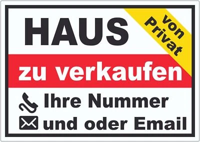 HB-DRUCK Haus zu verkaufen von privat Aufkleber