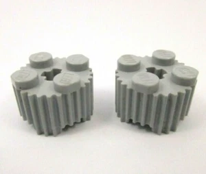 LEGO x2 MdStone Brick Round 2x2 Axle Hole and Grille / Fluted Profile Réf 92947 - Picture 1 of 1
