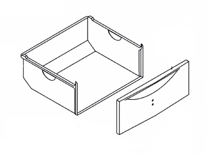 Liebherr Original Set Gefrierschublade Schublade 9791214 Blende 9791831