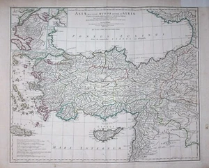 ASIEN TÜRKEI MITTELMEER ASIAE ÄGAIS ZYPERN D´ANVILLE MONUMENTAL ALTKOLORIT 1764 - Picture 1 of 12