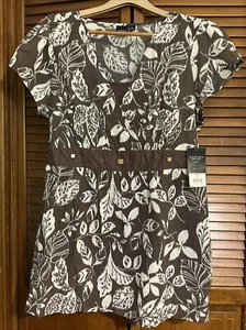 Sonoma Life & Style Woman Size 2X Floral Top W/ Cami-Faux Wrap-Cap Sleeve-NWT - Picture 1 of 11