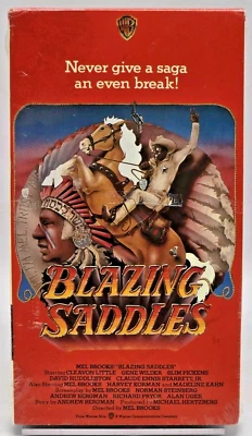 NEW Blazing Saddles VHS 1986 Mel Brooks Comedy Western Wraparound Watermarks - Image 1 of 4
