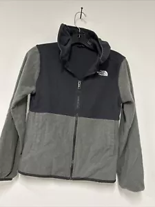North Face Teen Glacier Full-zip Hooded Gray Fleece Jacket,Large(12),Preowned. - Picture 1 of 4