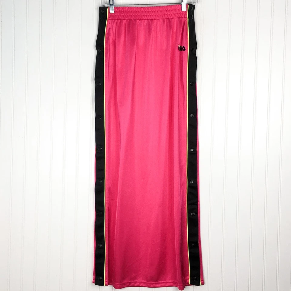 Maxi Falda Fila Farina Tear Away Rosa Caliente Negra Prendas de Calle Laterales a Presión M Foto 1 de 4