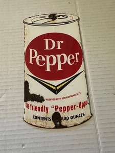 DR. PEPPER PORCELIAN DOOR PUSH CAN- REPRODUCTION - Picture 1 of 5