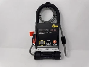 Kryptonite U Lock Security Level 5 Heavy Duty Bike Lock with Cable New - Picture 1 of 2