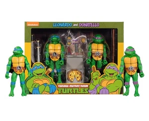Teenage Mutant Ninja Turtles Leonardo & Donatello Cartoon Collection 7" Figures - Picture 1 of 4