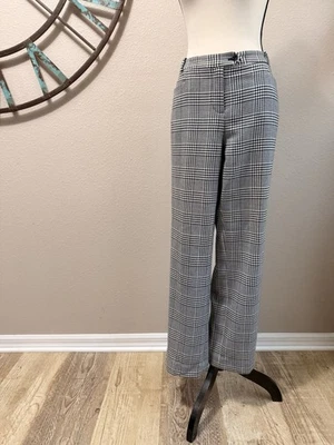 Женские брюки Calvin Klein черные и белые гончие размер 8 б/у в отличном состоянии - Изображение 1 из 4