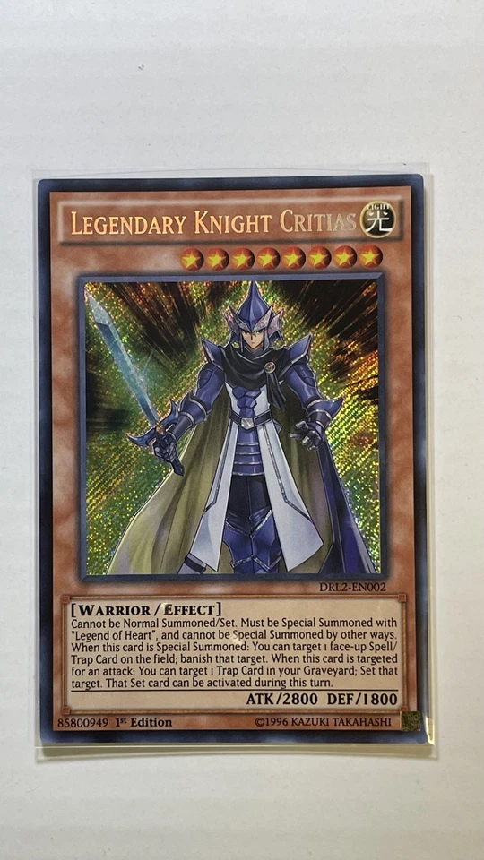 Legendary Knight Critias - DRL2-EN002 - Secret Rare - 1st Edition x1 - Near Mint - Image 1 of 1