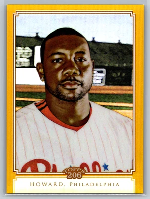 Ryan Howard 2010 Topps 206 refractor de oro cromado/50 TC47 Philadelphia Phillies Foto 1 de 2