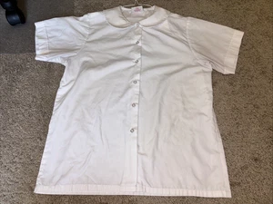 Flynn & O’Hara Adult XS White School Uniform Blouse Peter Pan Collar GUC - Picture 1 of 3