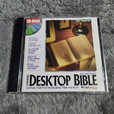 CompuWorks Desktop Bible CD-ROM for Windows King James Version 1994 WizardWorks - Image 1 of 2