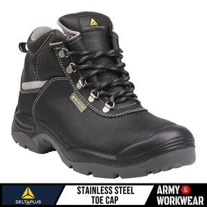 Delta Plus S3 Pigmentierte Split Stiefel Leder Metall Zehe / Zwischensohle Weitschnitt - Bild 1 von 6
