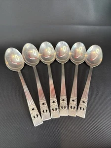 Oneida Community Coronation Silverplate 6 3/4” Soup Tablespoon Set Of 6 - Picture 1 of 10