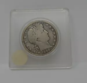 Medio dólar barbero de plata 50c 1900-S San Francisco como nuevo - Imagen 1 de 5
