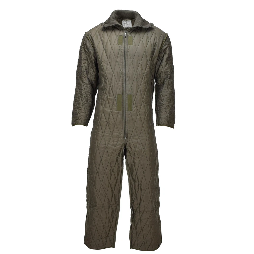 Original German Military Coverall Liner Army Issue Winter Insulated Suit Olive - Image 1 of 4