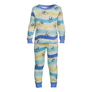 Character Snug Fit Pajamas Long Sleeve Baby Shark Pant Set, Multicolor Size 5T - Picture 1 of 5